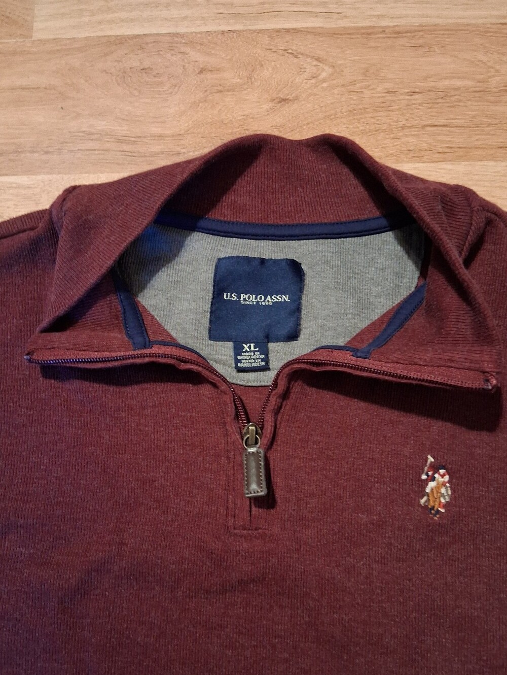 U.S. Polo Assn. Quarter-Zip Pullover - Burgundy